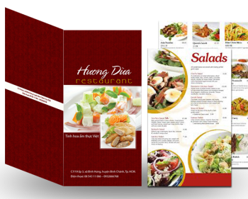 In menu nhà hàng, nhận in menu giấy giá rẻ lấy nhanh Hà Nội